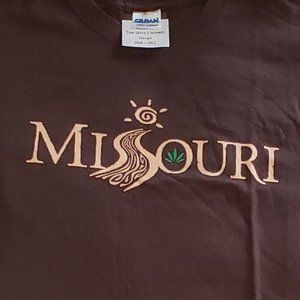Missouri Vintage Cannabis Tee Shirt brown xlarge 068